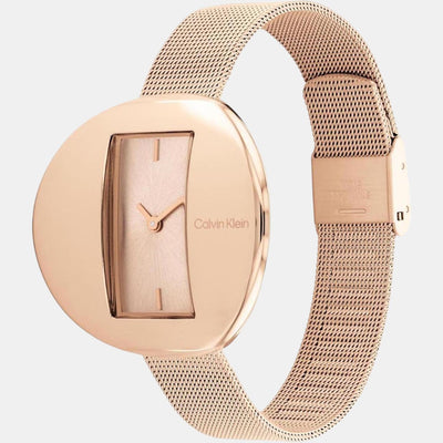 Circular Women Quartz Rose Gold Dial Analog Stainless Steel Watch 25200017