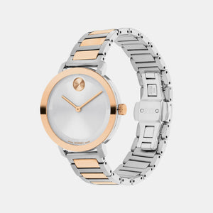 Bold Women Quartz Silver Dial Analog Stainless Steel Watch 3601141