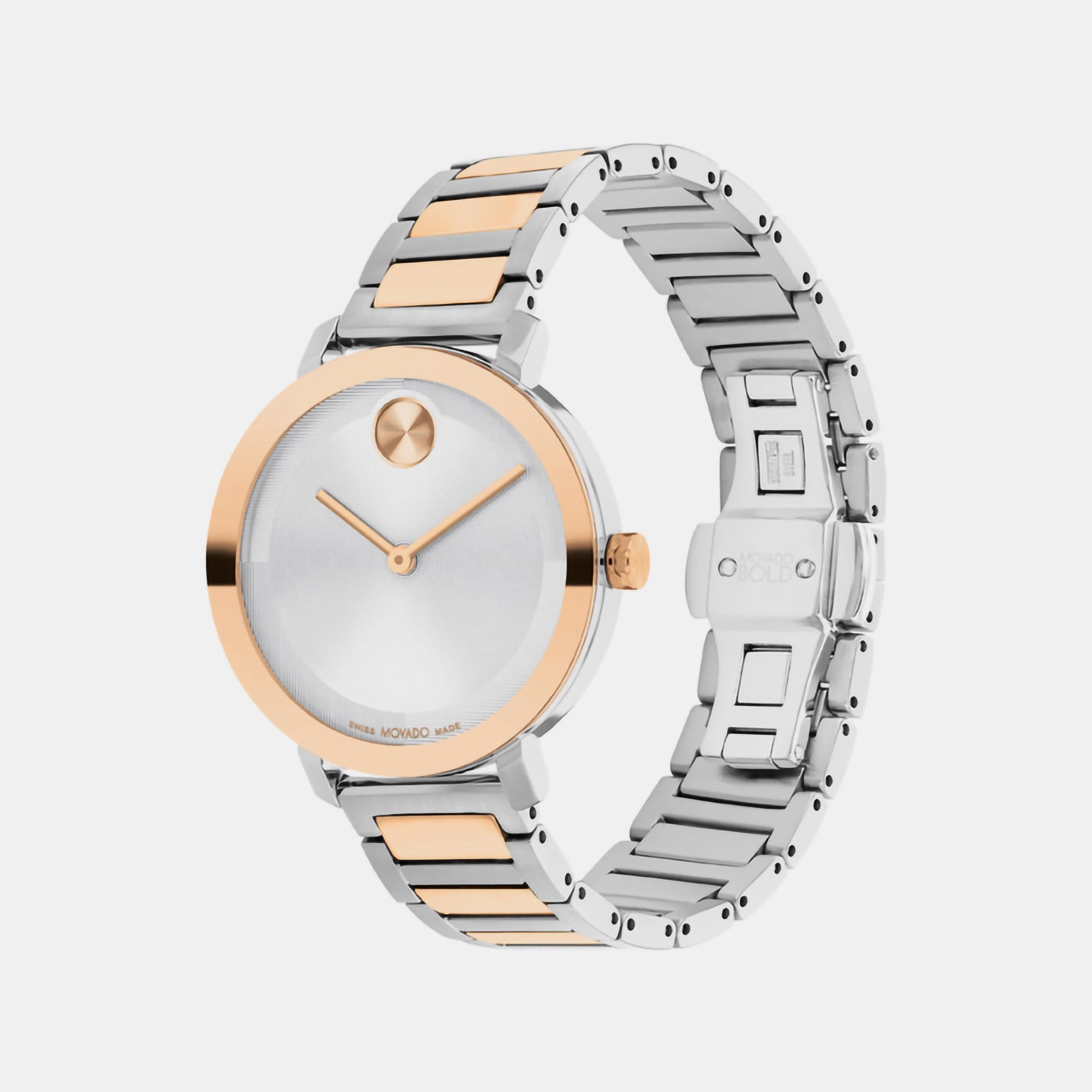 Bold Women Quartz Silver Dial Analog Stainless Steel Watch 3601141
