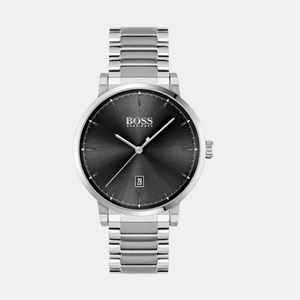 Confidence Men Quartz Black Dial Analog Stainless Steel Watch 1570146