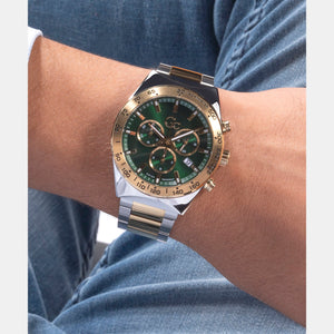 Clubhouse Chrono Men Quartz Green Dial Chronograph Stainless Steel Watch Z17001G9MF