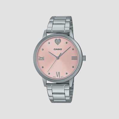 Enticer Women Quartz Pink Dial Analog Stainless Steel Watch A1991