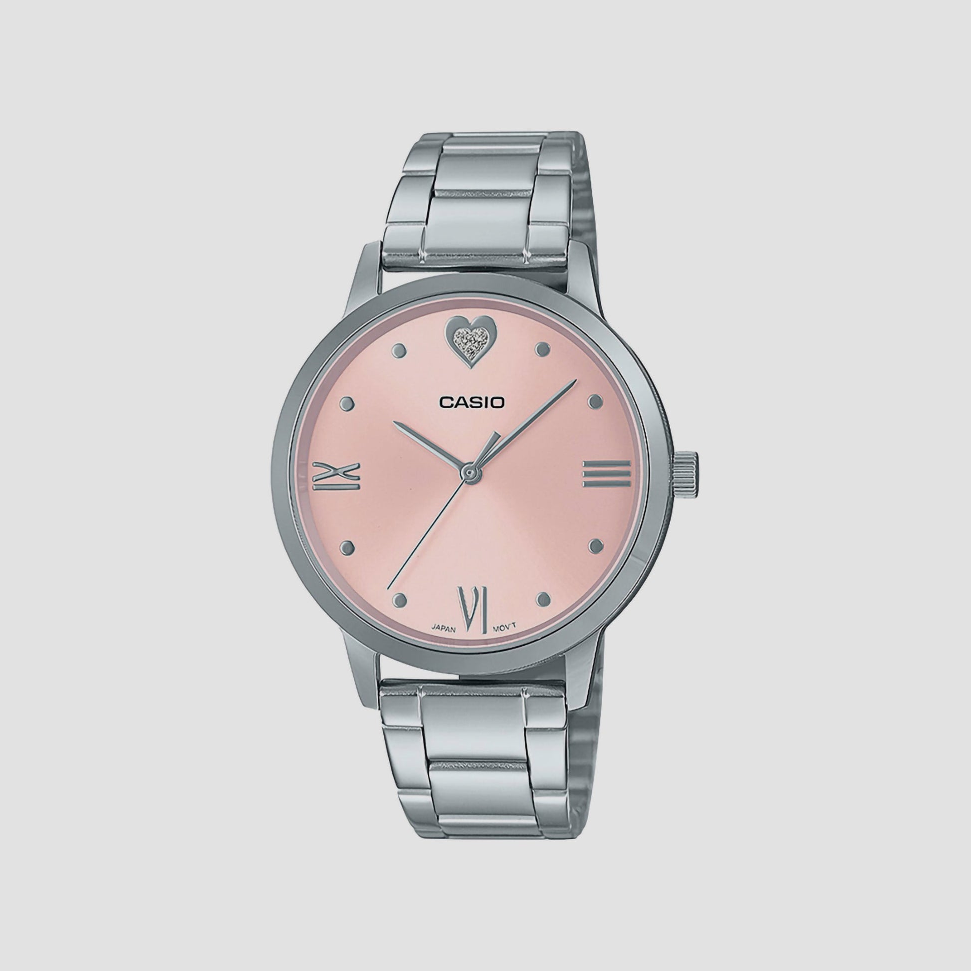 Enticer Women Quartz Pink Dial Analog Stainless Steel Watch A1991