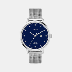 Empera Women Quartz Blue Dial Analog Stainless Steel Watch TWEL12906