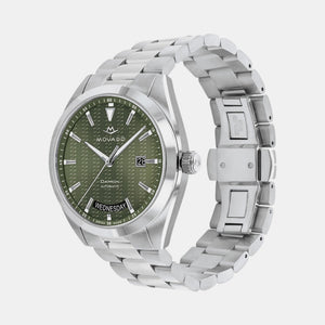Heritage Men Quartz Green Dial Analog Stainless Steel Watch 3650178