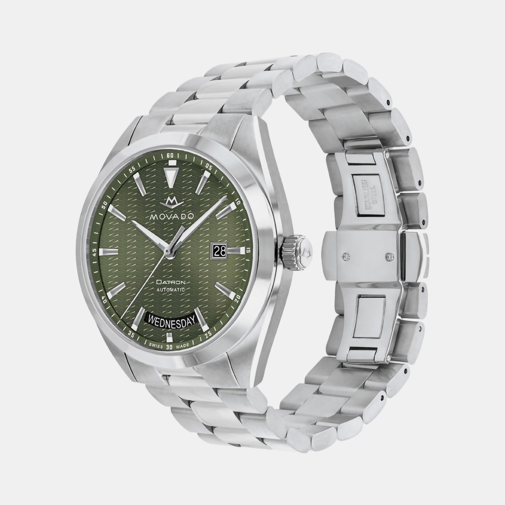 Heritage Men Quartz Green Dial Analog Stainless Steel Watch 3650178