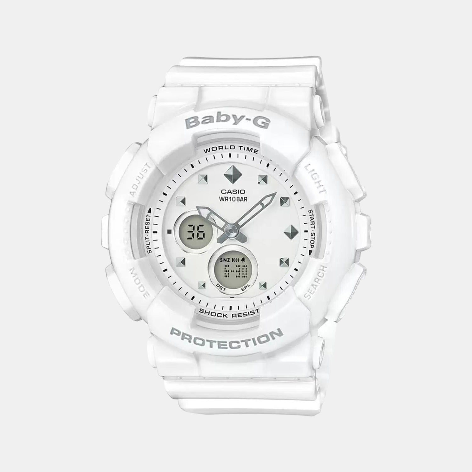 Baby-G Women Quartz White Dial Analog-Digital Resin Watch BX070