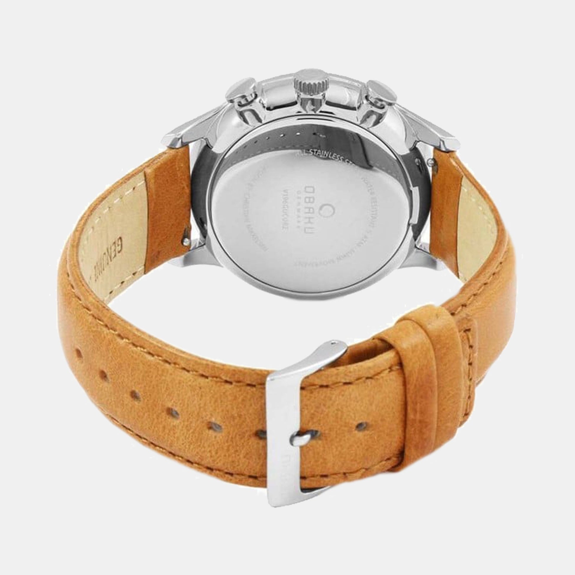 Gran Camel Men Quartz Black Dial Analog Leather Watch V196GUCURZ