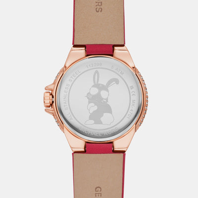 Camille Women Quartz Rose Gold Dial Analog Leather Watch MK4701