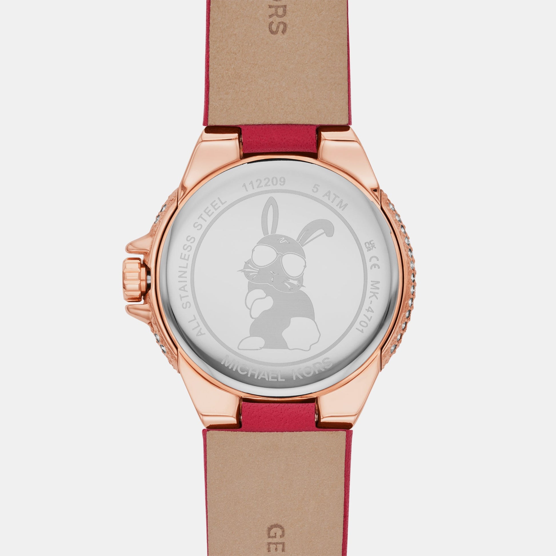 Camille Women Quartz Rose Gold Dial Analog Leather Watch MK4701