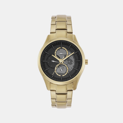 Dante Men Quartz Black Dial Chronograph Stainless Steel Watch AX1875