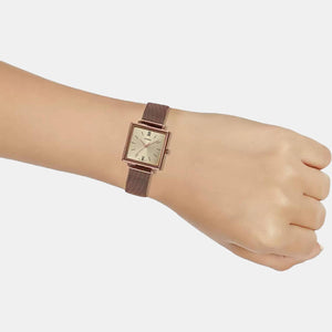 Enticer Women Quartz Rose Gold Dial Analog Stainless Steel Watch A1548