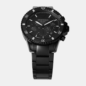 Helios (World Explorer) Men Quartz Black Dial Chronograph Stainless Steel Watch AR70010