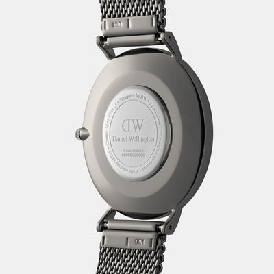 Classic Men Quartz Grey Dial Analog Stainless Steel Watch DW00100630K