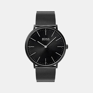 Horizon Men Quartz Black Dial Analog Mesh Watch 1513542