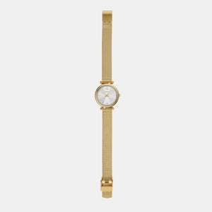 Carlie Women Quartz White Dial Analog Mesh Watch ES5251SET