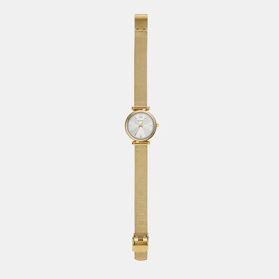Carlie Women Quartz White Dial Analog Mesh Watch ES5251SET