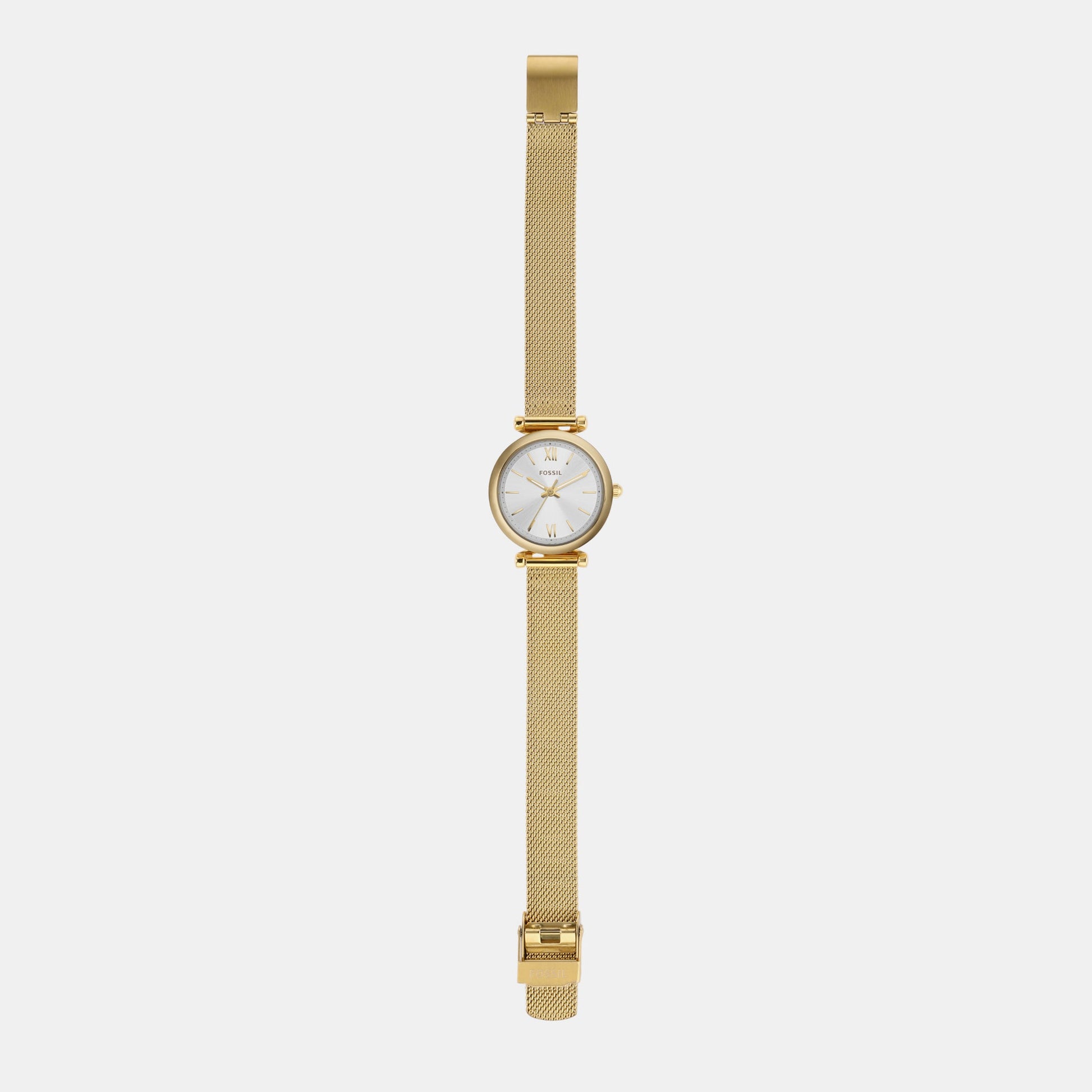 Carlie Women Quartz White Dial Analog Mesh Watch ES5251SET
