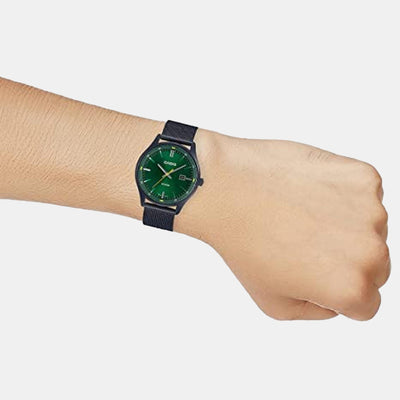 Enticer Men Quartz Green Dial Analog Stainless Steel Watch A2105