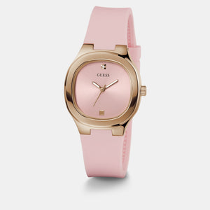 Eve Women Quartz Pink Dial Analog Silicone Watch GW0658L2