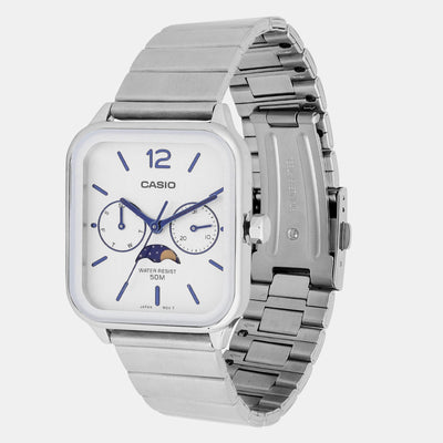 Enticer Men Quartz White Dial Chronograph Stainless Steel Watch A2183