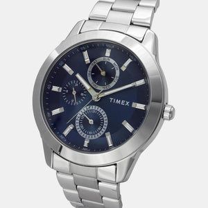 Fashion Men Quartz Blue Dial Chronograph Stainless Steel Watch TWEG18507