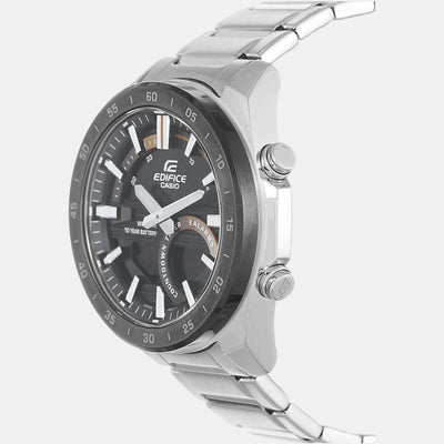 Edifice Men Quartz Black Dial Analog Stainless Steel Watch EX502