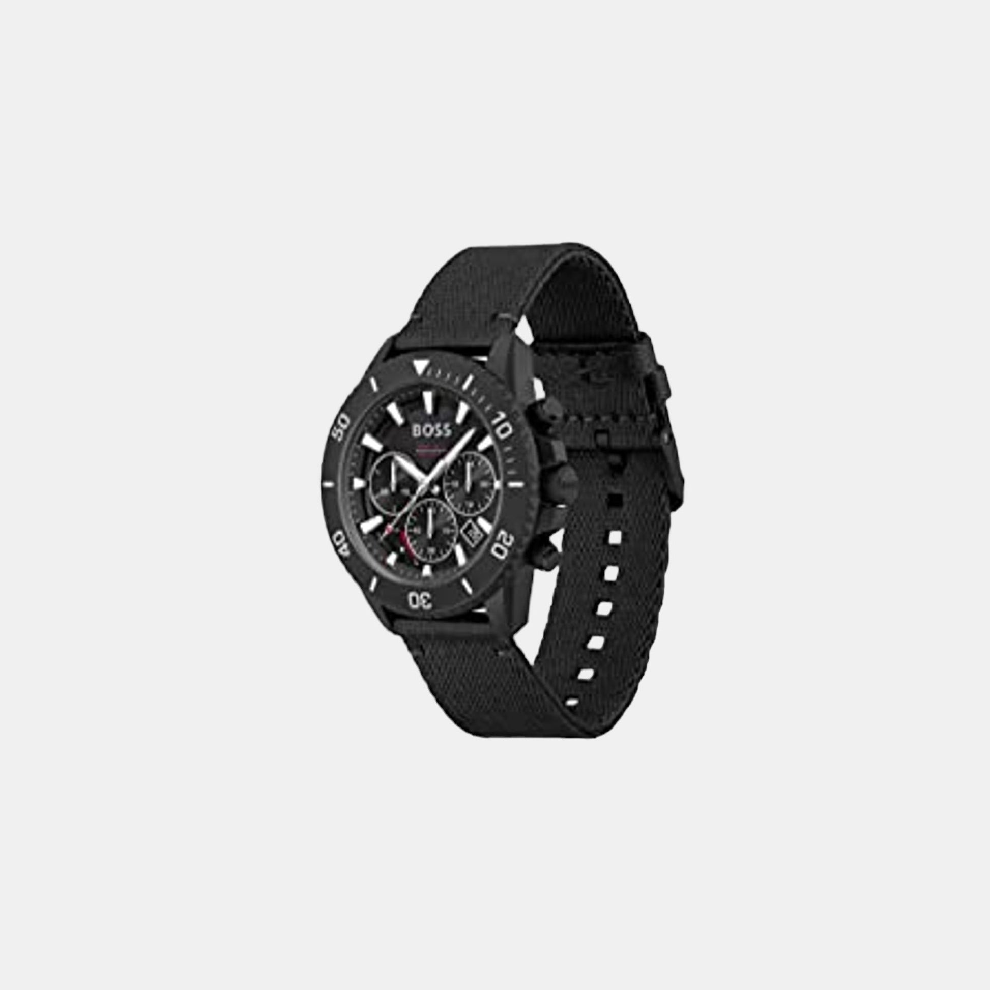 Admiral Men Quartz Black Dial Chronograph Leather Watch 1513918