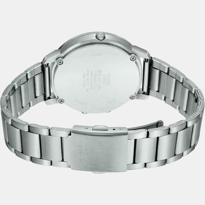 Enticer Men Quartz Silver Dial Analog-Digital Stainless Steel Watch A1960