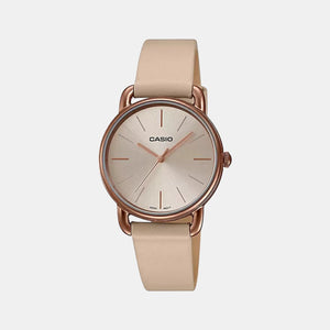 Enticer Women Quartz Rose Gold Dial Analog Leather Watch A1797