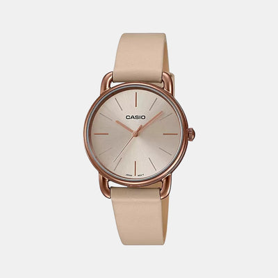 Enticer Women Quartz Rose Gold Dial Analog Leather Watch A1797