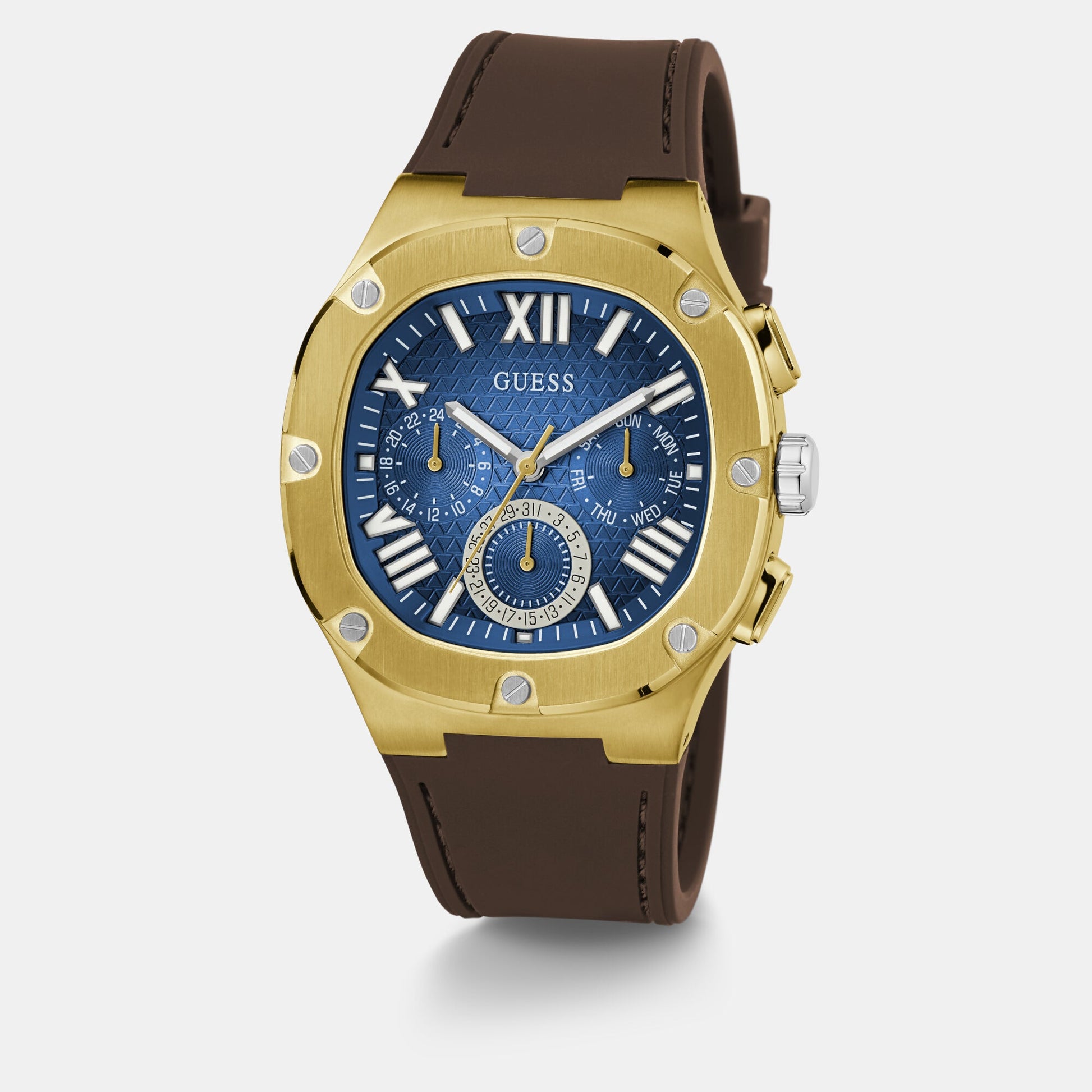 Headline Men Quartz Blue Dial Chronograph Silicone Watch GW0571G5