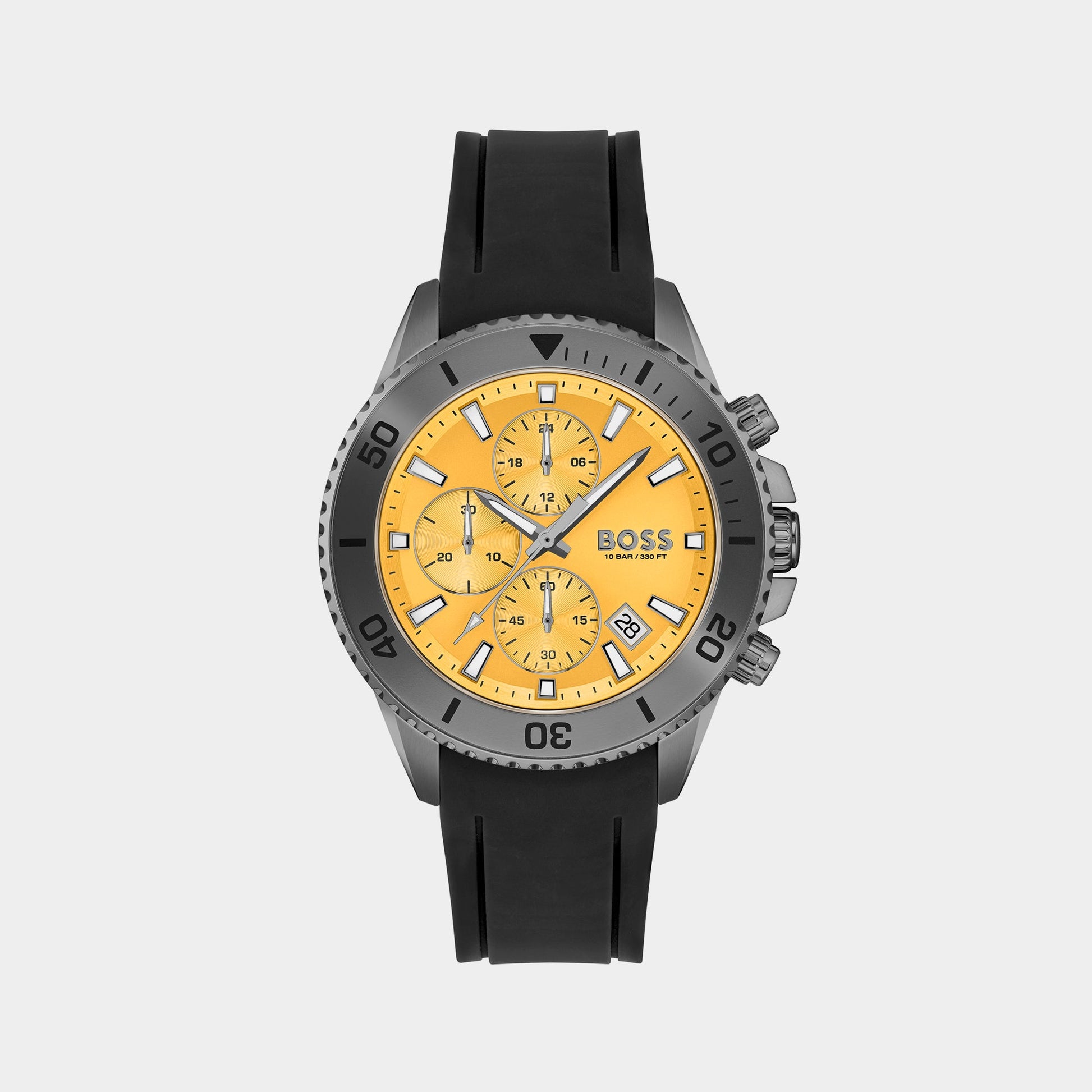 Admiral Men Quartz Yellow Dial Chronograph Silicone Watch 1513968