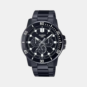 Enticer Men Quartz Black Dial Chronograph Stainless Steel Watch A1984