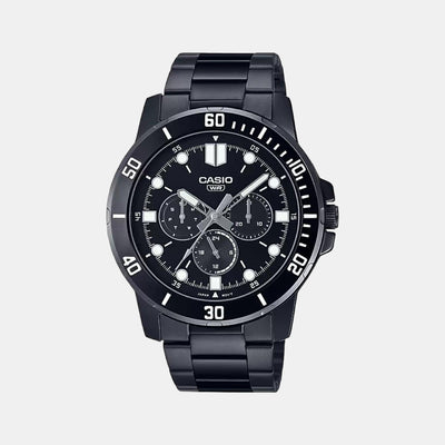 Enticer Men Quartz Black Dial Chronograph Stainless Steel Watch A1984