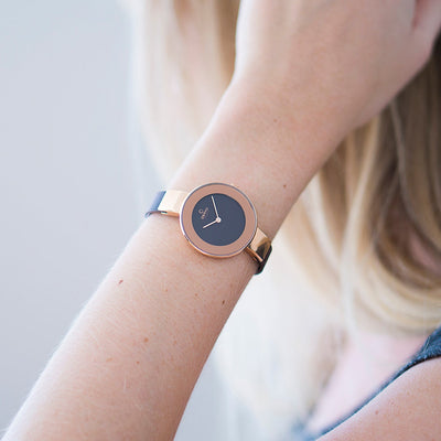 Himmel Walnut Women Quartz Brown Dial Analog Stainless Steel Watch V167LXVNMN