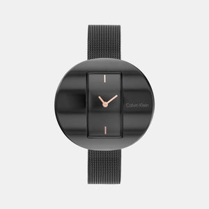 Circular Women Quartz Black Dial Analog Stainless Steel Watch 25200018
