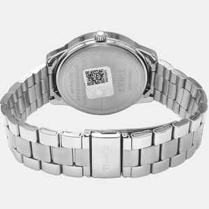 Fashion Men Quartz Silver Dial Multi-Function Stainless Steel Watch TWEG18506