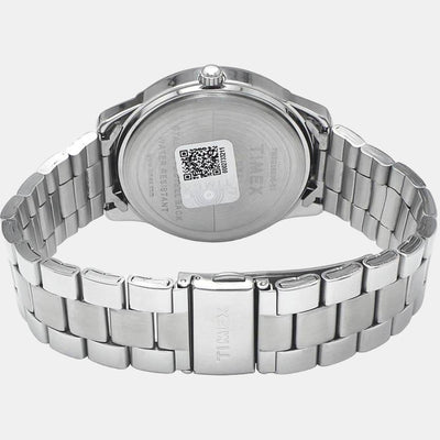 Fashion Men Quartz Silver Dial Multi-Function Stainless Steel Watch TWEG18506