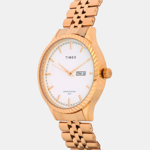 Classics Men Quartz White Dial Analog Stainless Steel Watch TW0TG7501