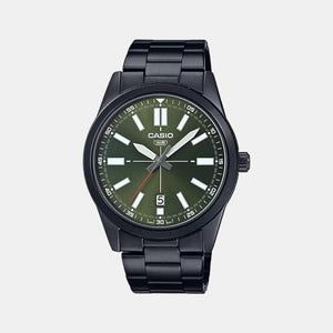 Enticer Men Quartz Green Dial Analog Stainless Steel Watch A1942