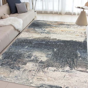Digital Printed Premium Chenille Floor Carpet Mat, Super Soft Rug with Anti-Skid Backing, Modern Distressed Design - ACR004