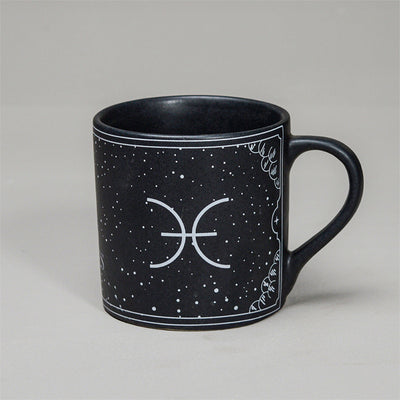 Black - Ceramic Sunsign Theme Coffee Mug Pisces (350ml)