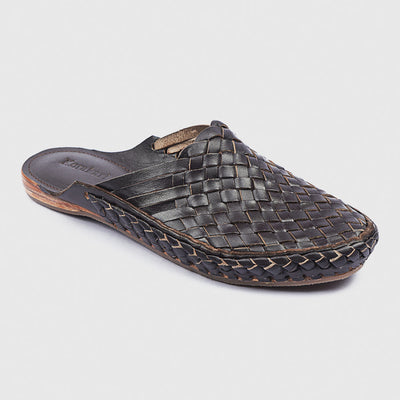 Brown Handstitched Leather Kolhapuri Women Slipper
