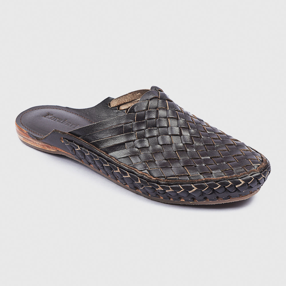 Brown Handstitched Leather Kolhapuri Women Slipper