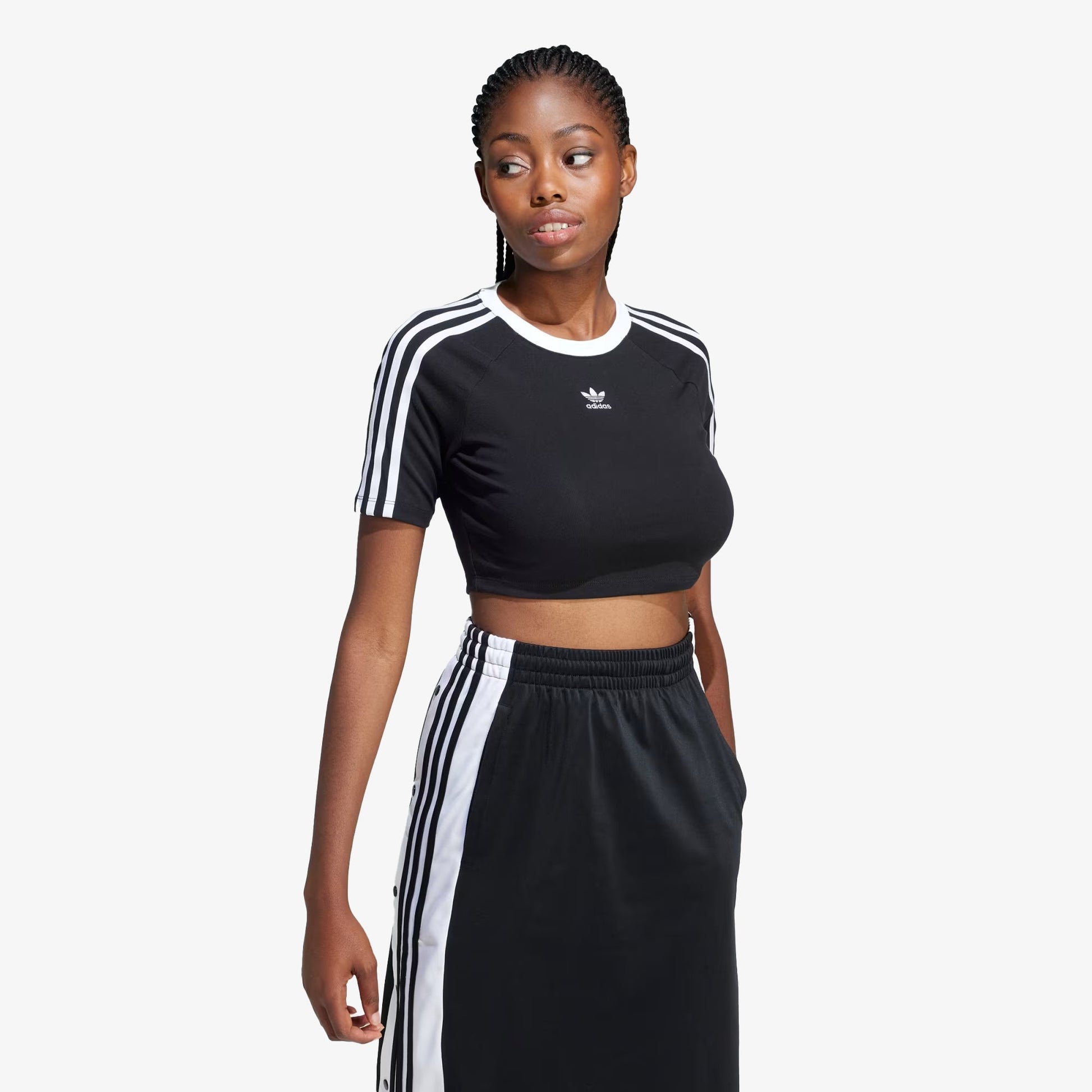 Adidas Originals | 3-STRIPES BABY TEE  { BLACK/WHITE