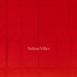 Red Green Welcome Design Bomkai Sambalpuri Silk Saree
