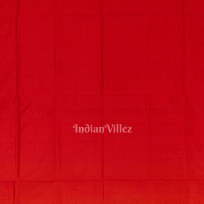 Red Green Welcome Design Bomkai Sambalpuri Silk Saree