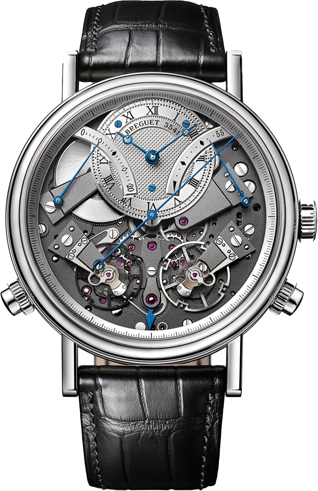 Breguet Tradition 7077 Skeleton Dial Black 44 MM Watch for Men