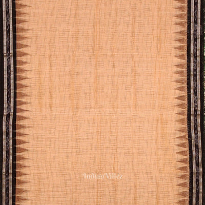 Peach Colour Jharana Maniabandha Cotton Saree